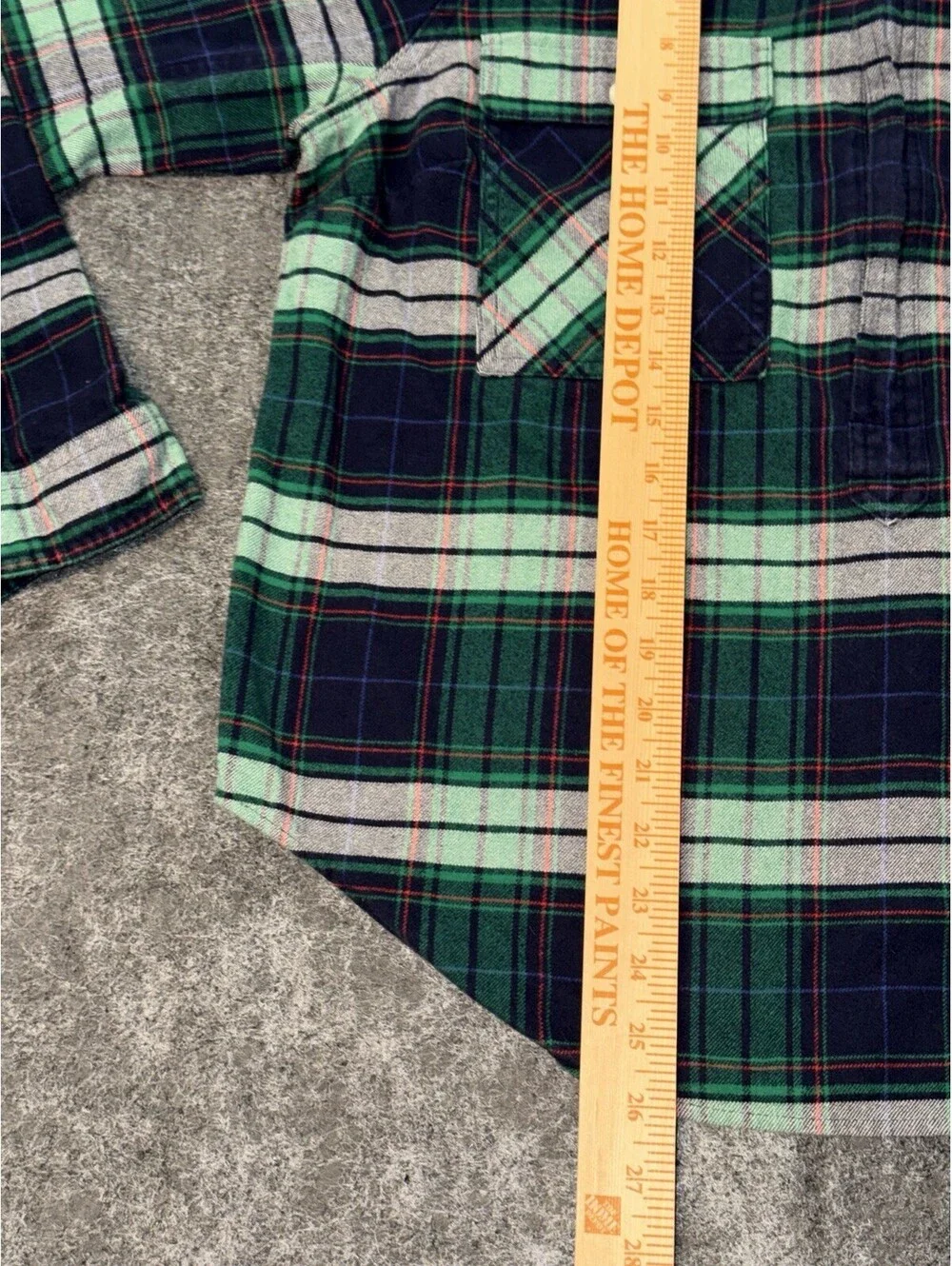 J.Crew Plaid Flannel Quarter Zip Shirt Men’s Medium Green Navy 100% Cotton